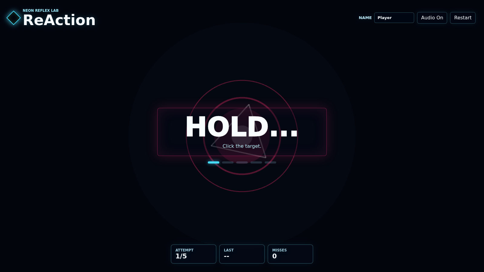 ReAction precision mode with a target cue on the playfield